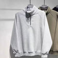 Men's Loose-Fit Long-Sleeve Half-Zip Casual Sweatshirt