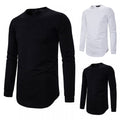 Men's Round Neck Loose Trendy  Long-Sleeved T-Shirt
