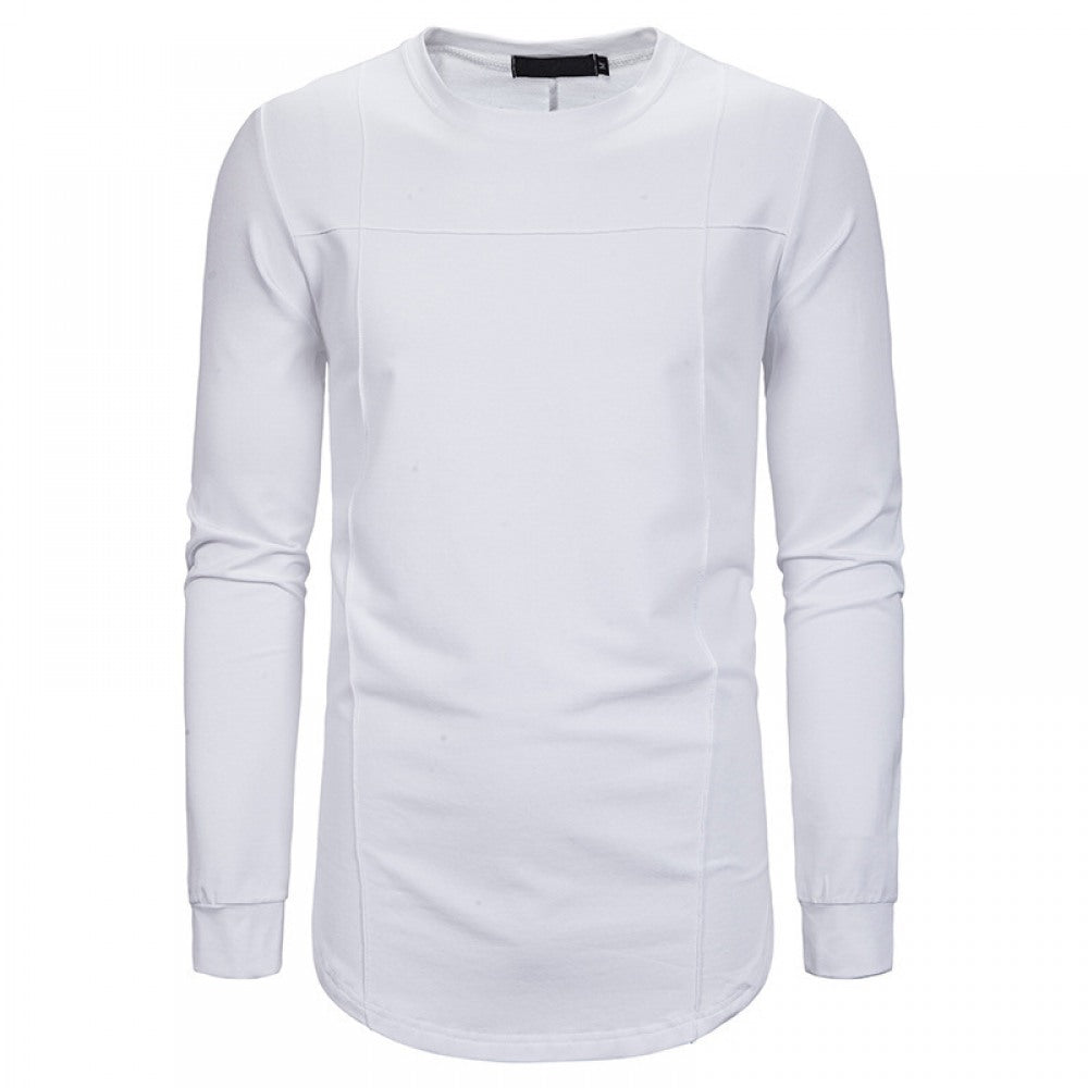Men's Round Neck Loose Trendy  Long-Sleeved T-Shirt