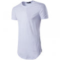 Men's High Street Style Double Zipper Long Round Neck T-Shirt